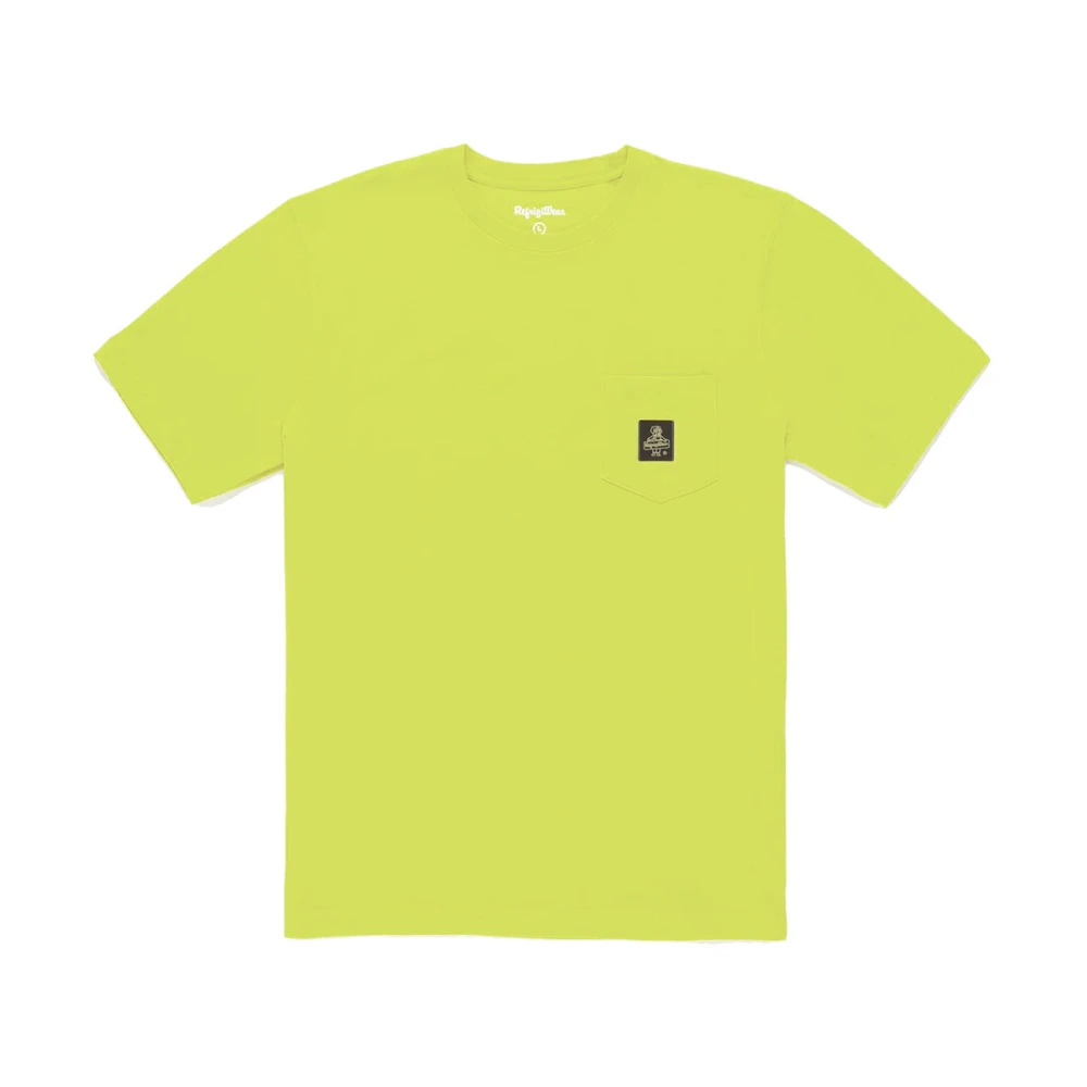 RefrigiWear Katoen Logo Zak T-shirt Top Yellow Heren