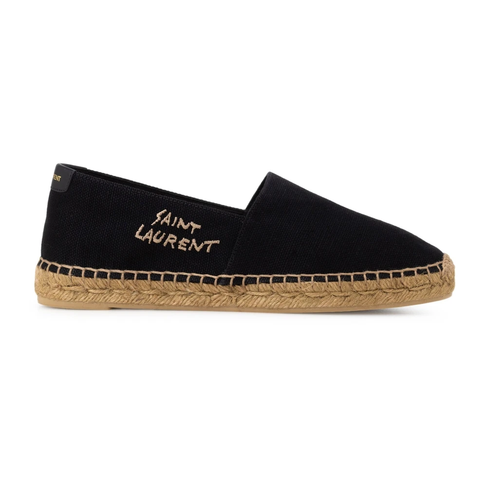 Logo Espadrilles Lerret Skinn Gummi Slip-on