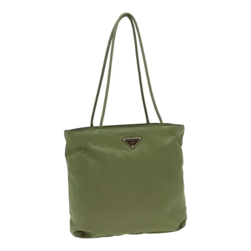 Prada Vintage Pre-owned Leather totes Green Dames