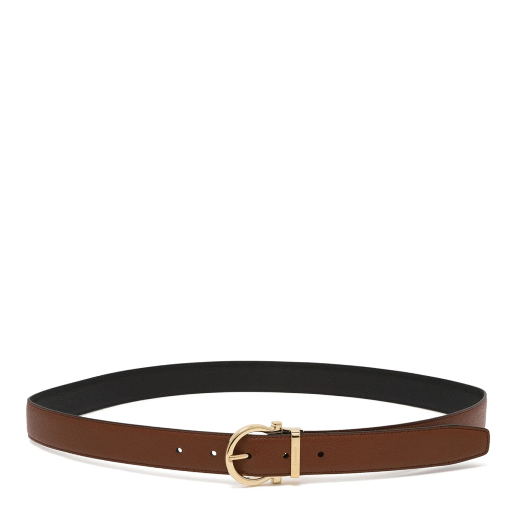Ferragamo Men's Multicolor Belts, 110 Cm, Reversible Leather Belt With Gancini Buckle