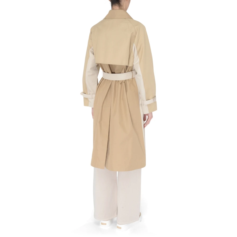 Max Mara Weekend Omkeerbare Katoenen Trenchcoat Beige Dames