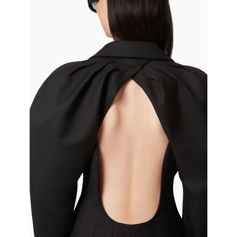 Nina Ricci Halter Coat With Cocoon Black Dames