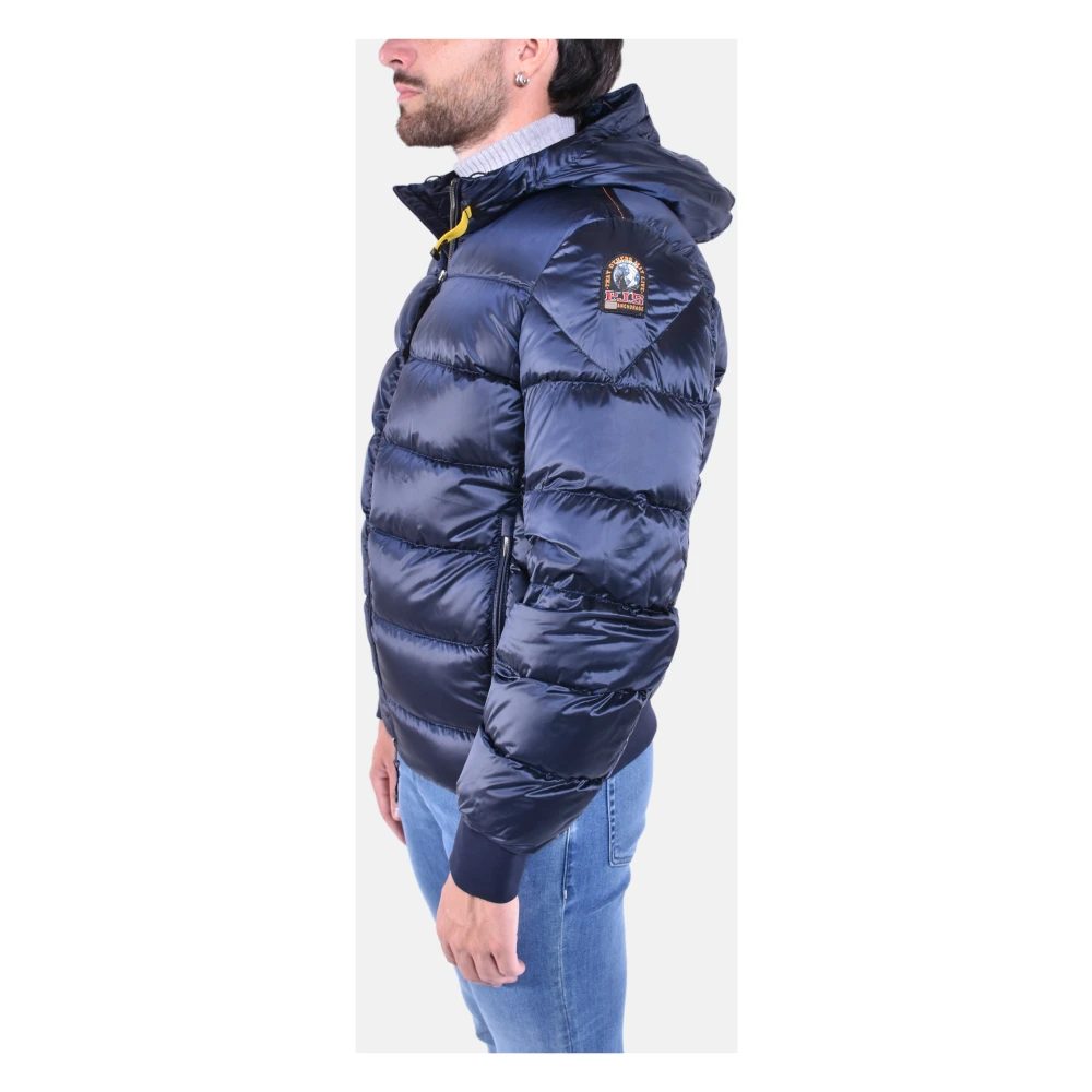 Parajumpers Capuchon Nylon-Polyester Puffer Jas Blue Heren