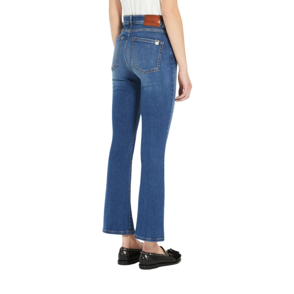 Max Mara Rapallo Cropped Denim Jeans Blue Dames