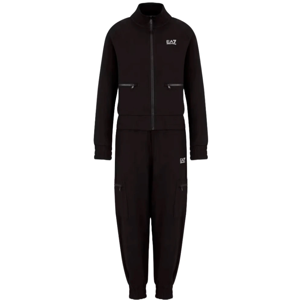 Emporio Armani EA7 Cargo Broek Zwart Regular Fit Black Dames