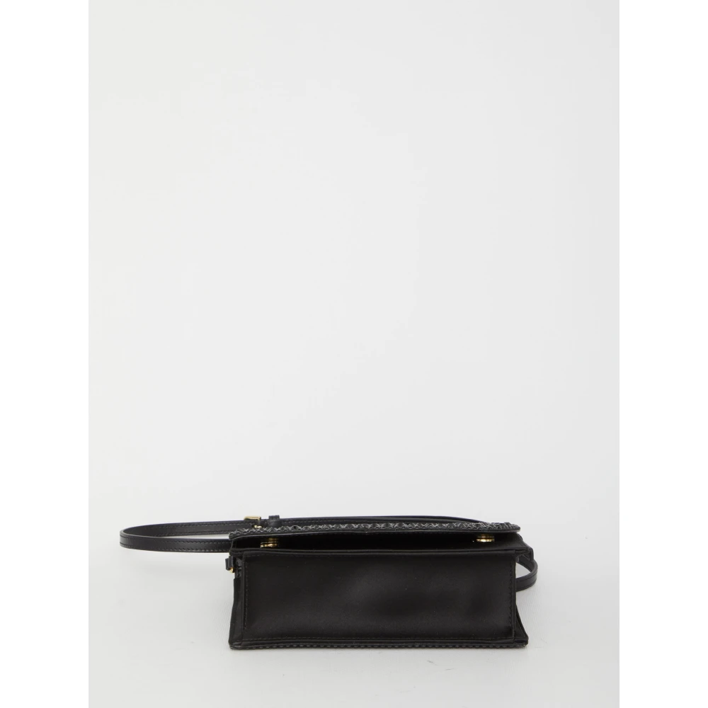 Dolce & Gabbana Zwarte crossbody tas met kristallen Black Dames