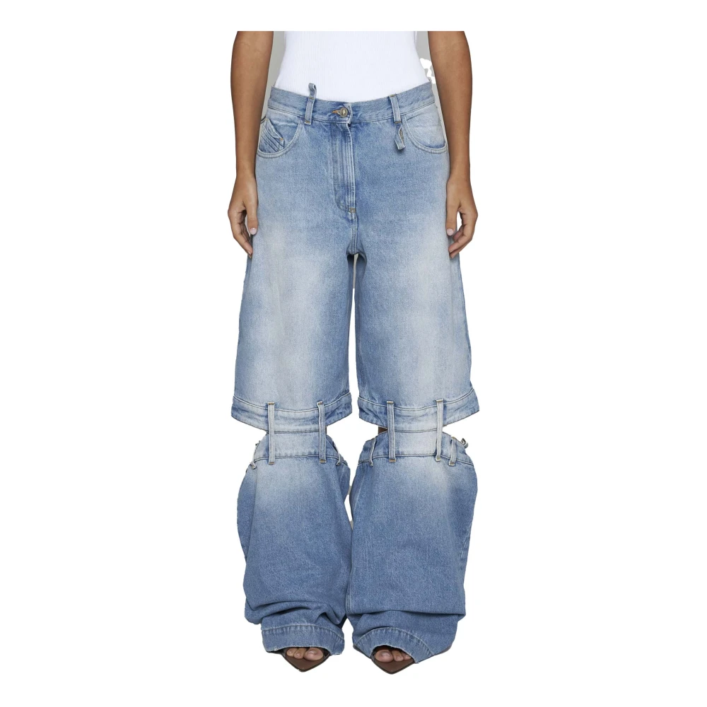 The Attico Blauwe Jeans Lange Broek Blue Dames