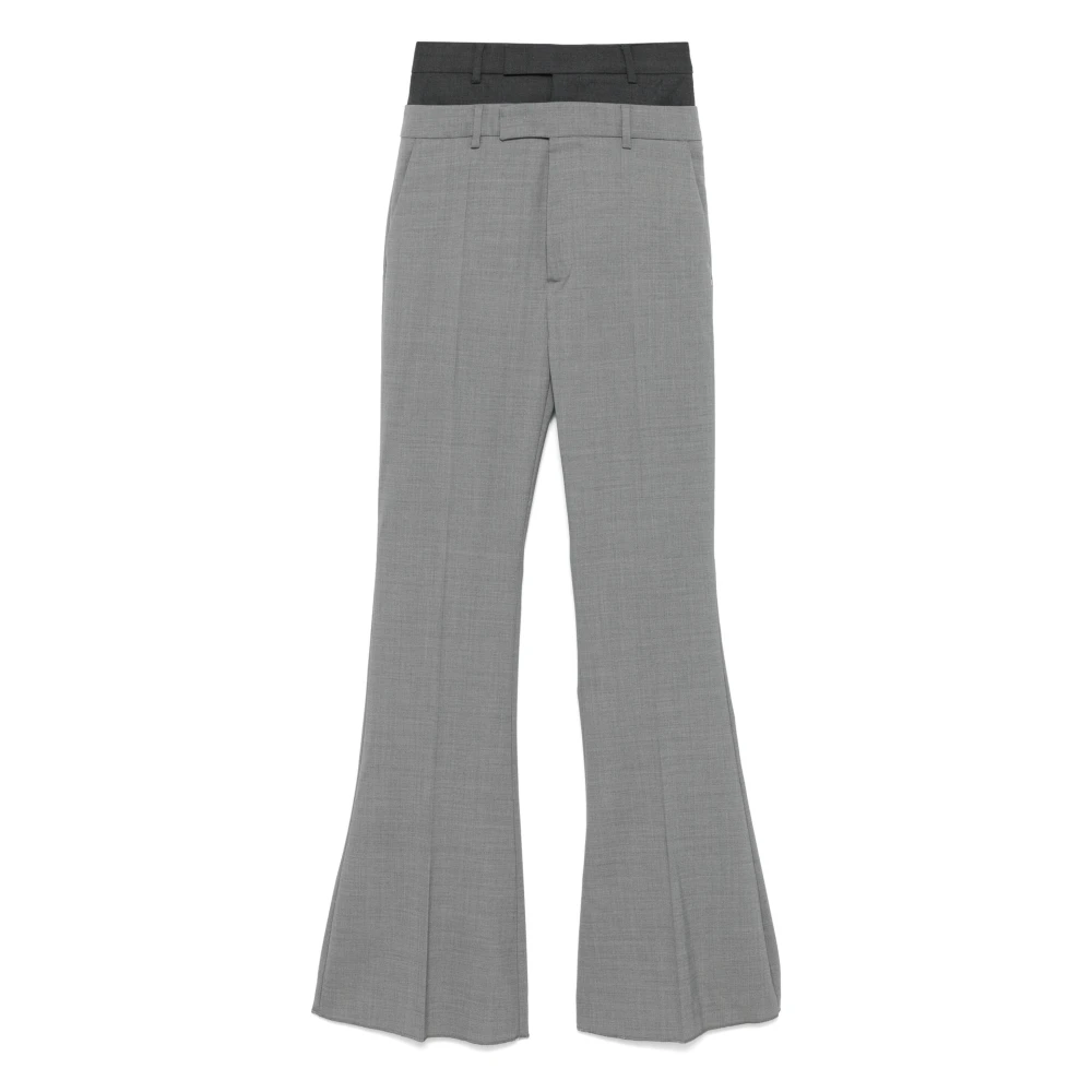 SPORTMAX Gelaagde geweven broek Gray Dames