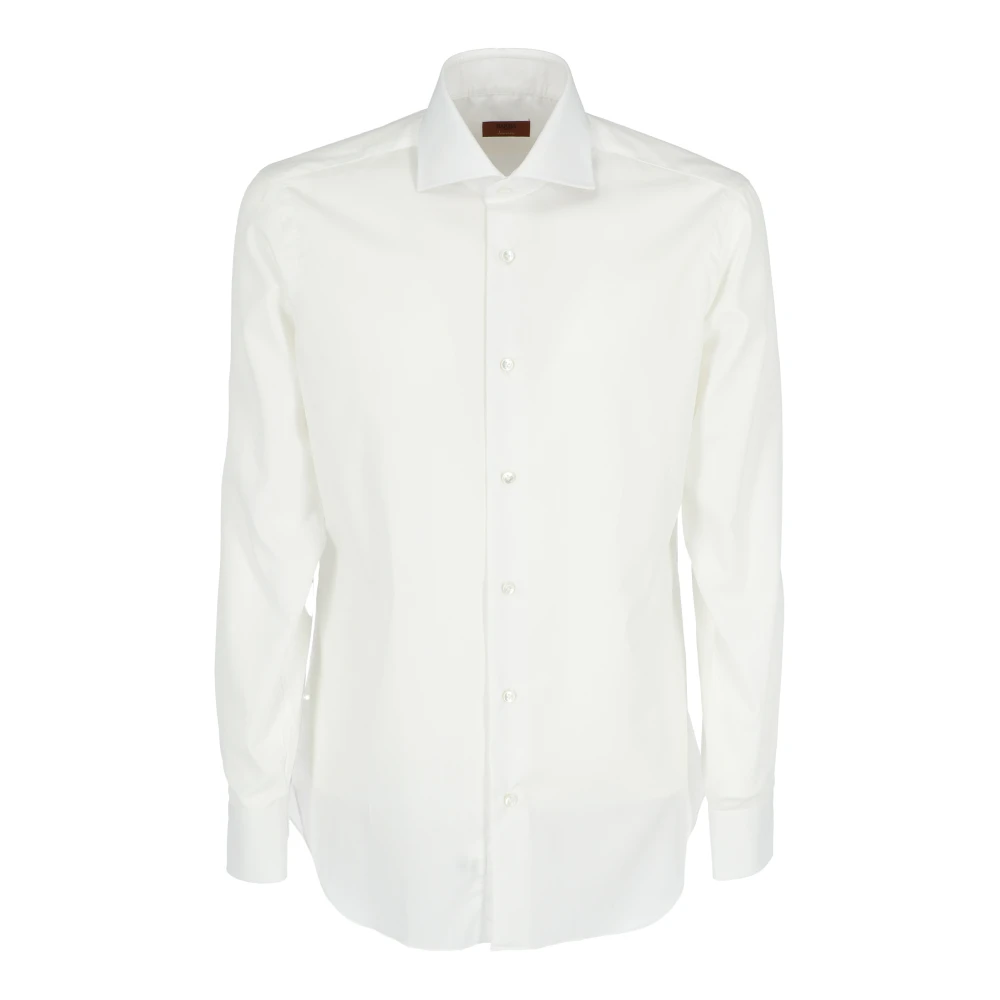Barba Casual Katoenen Overhemd voor Mannen White Heren