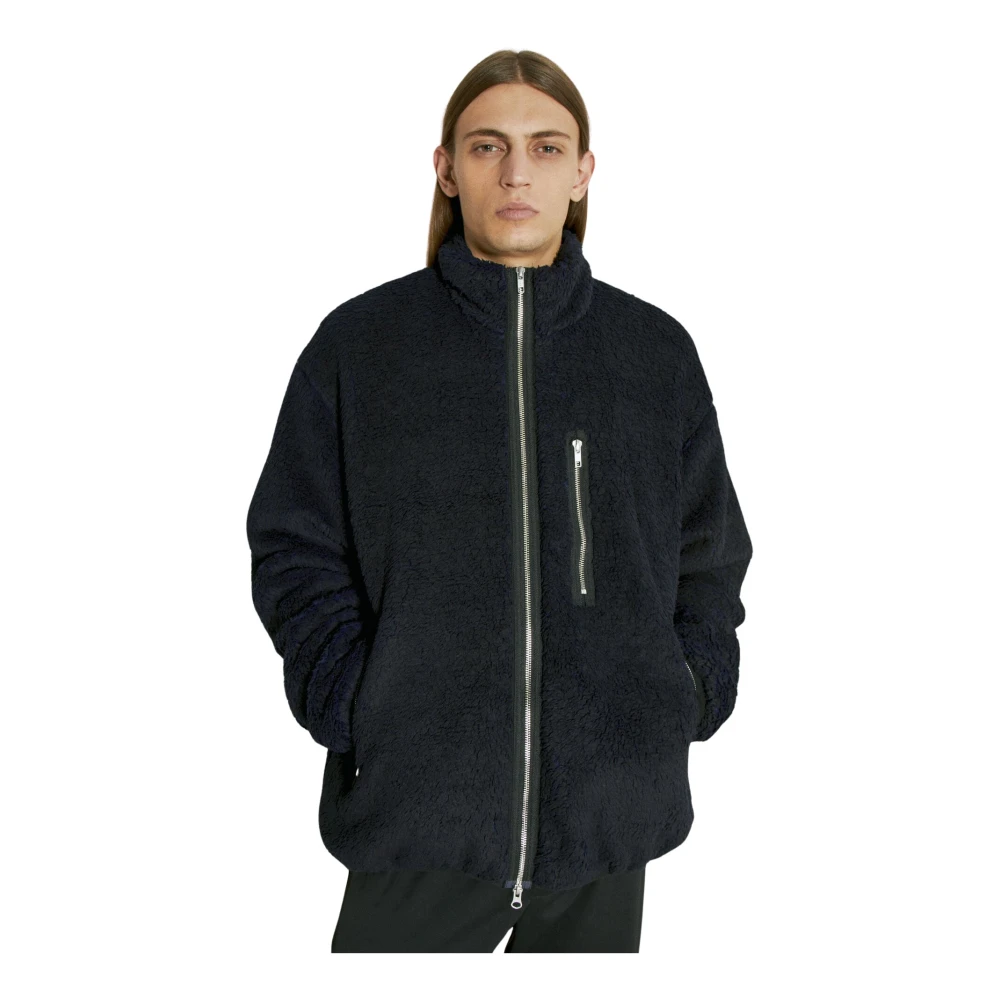 Song For The Mute Men's Black Painted Sherpa Jacket - Fleece Jackets - Xl - Sport