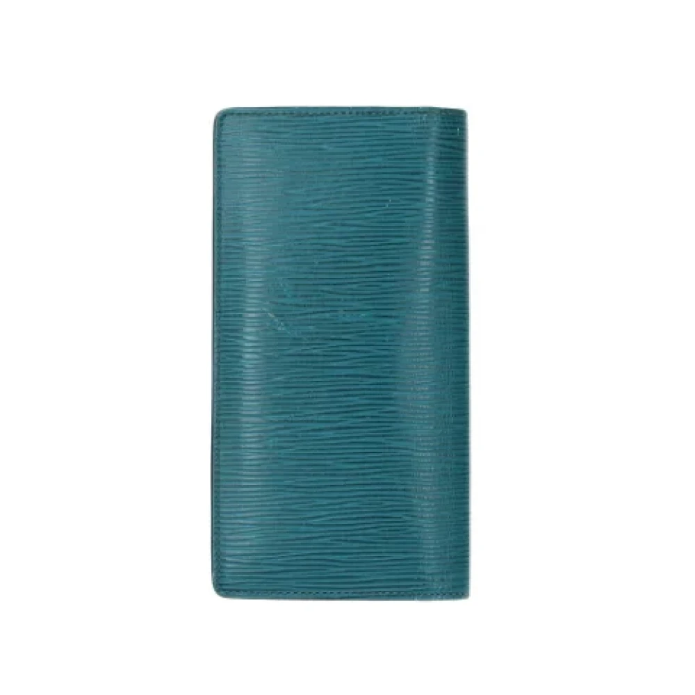 Louis Vuitton Vintage Pre-owned Leather wallets Blue Heren