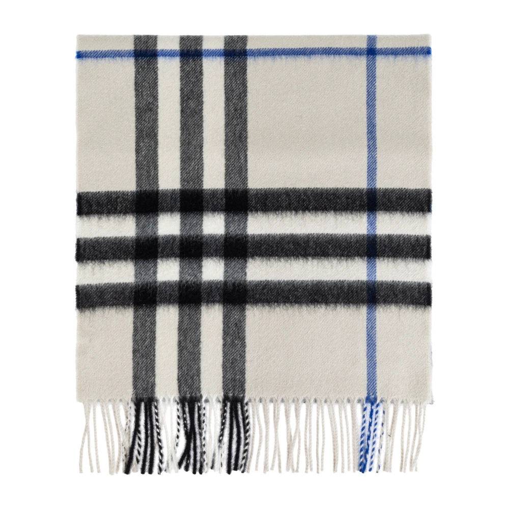 Burberry Geruit Kasjmier Sjaal Neutraal Multicolor