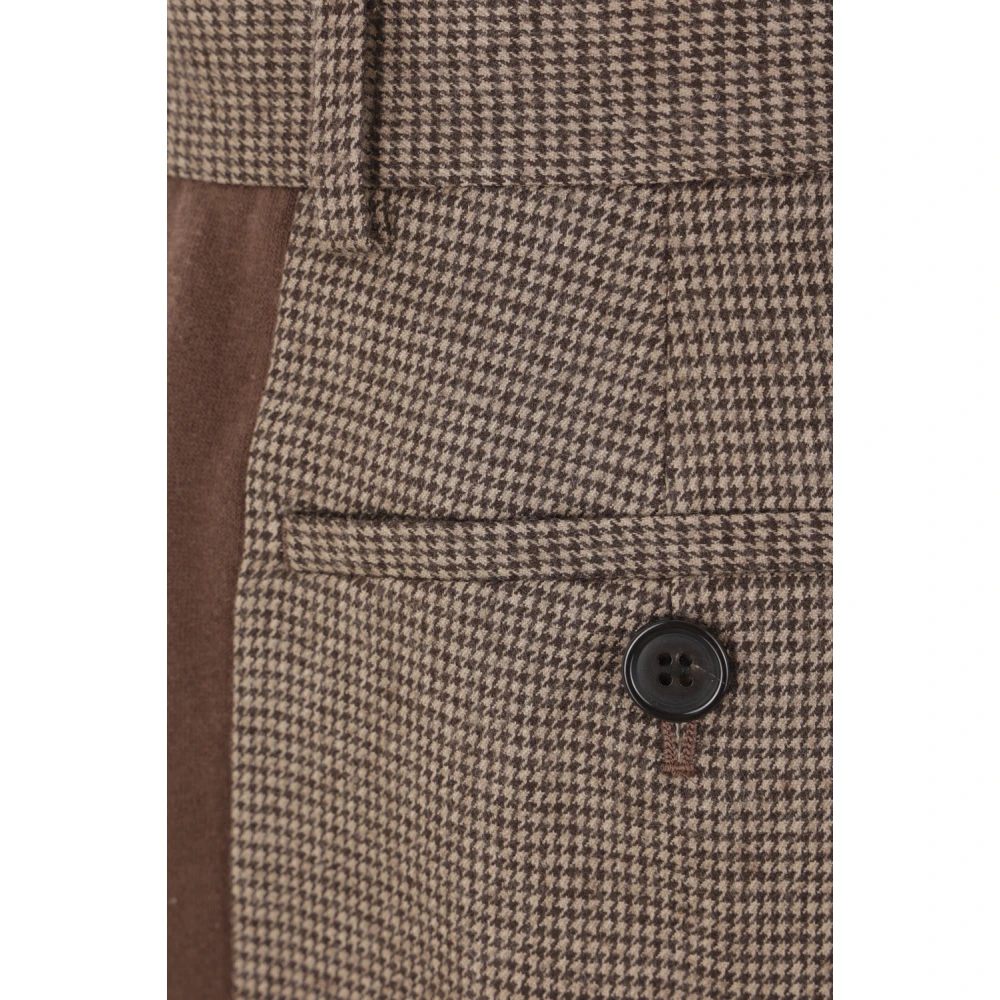 Undercover Bruine wollen pied-de-poule broek Brown Dames