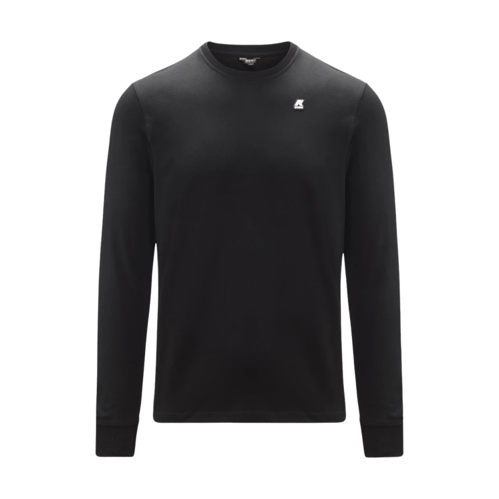 K-way Klassiek Zwart T-Shirt voor Mannen Black Heren