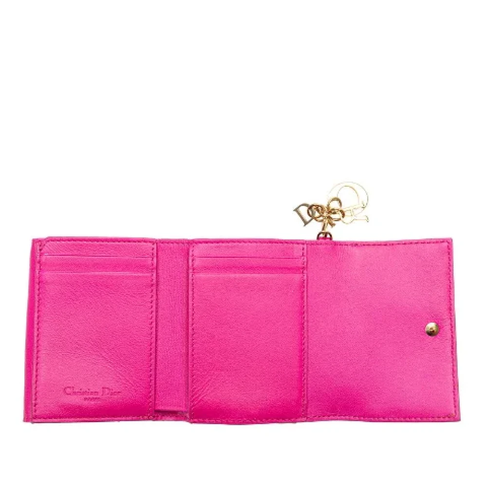 Dior Vintage Pre-owned Leather wallets Pink Dames