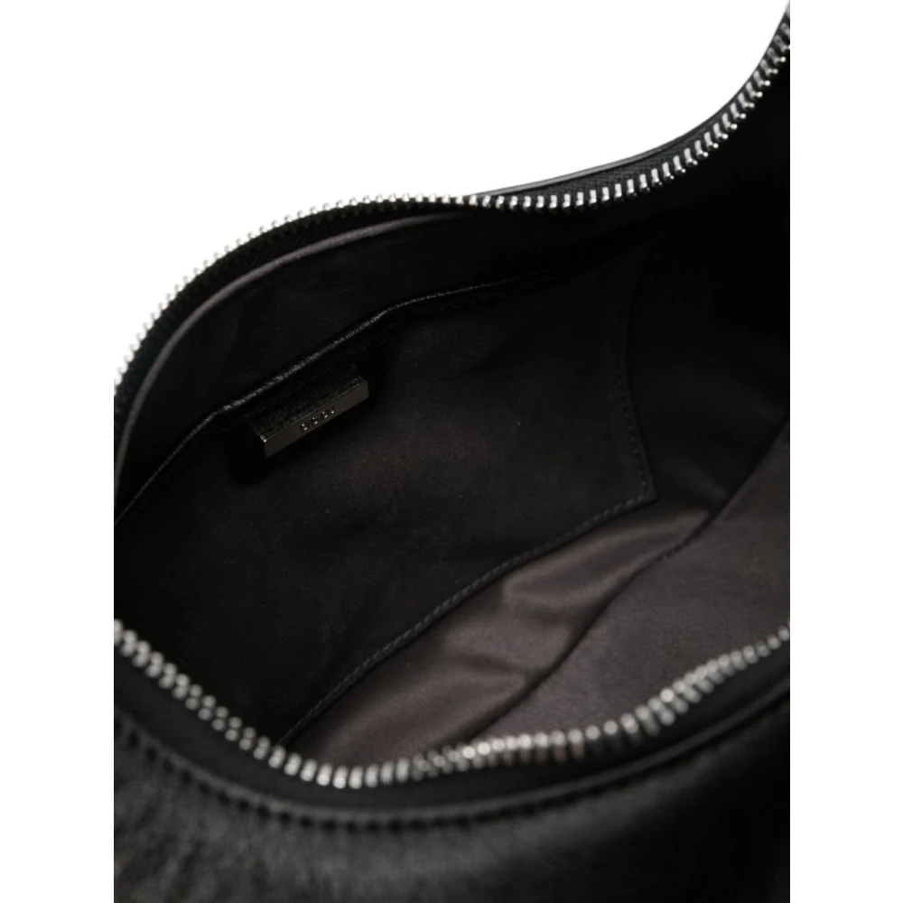 Osoi Zwarte leren schoudertas Black Dames