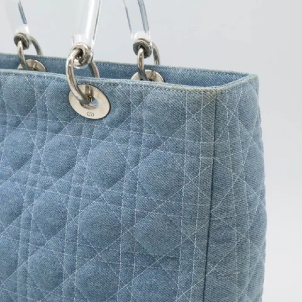 Dior Vintage Pre-owned Denim handbags Blue Dames