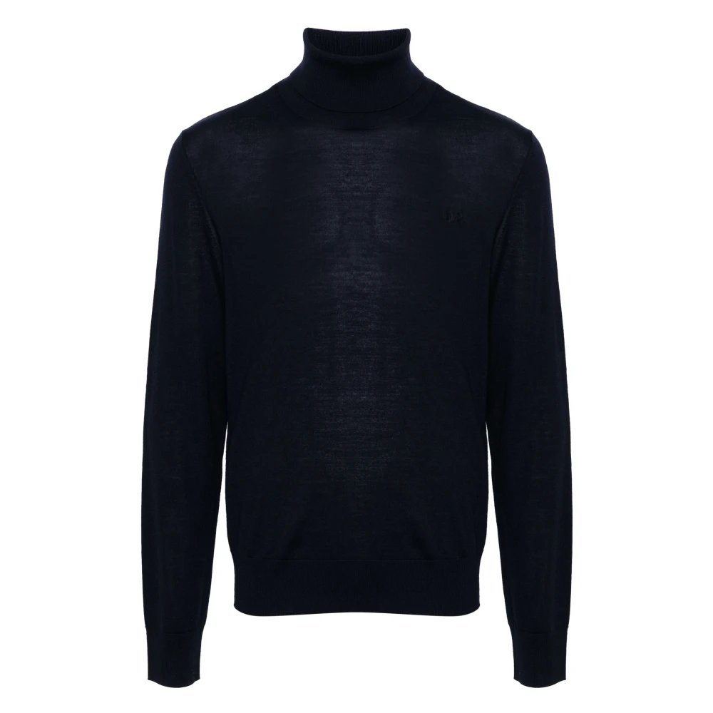 Dsquared2 Blauwe Basic Coltrui Sweater Blue Heren