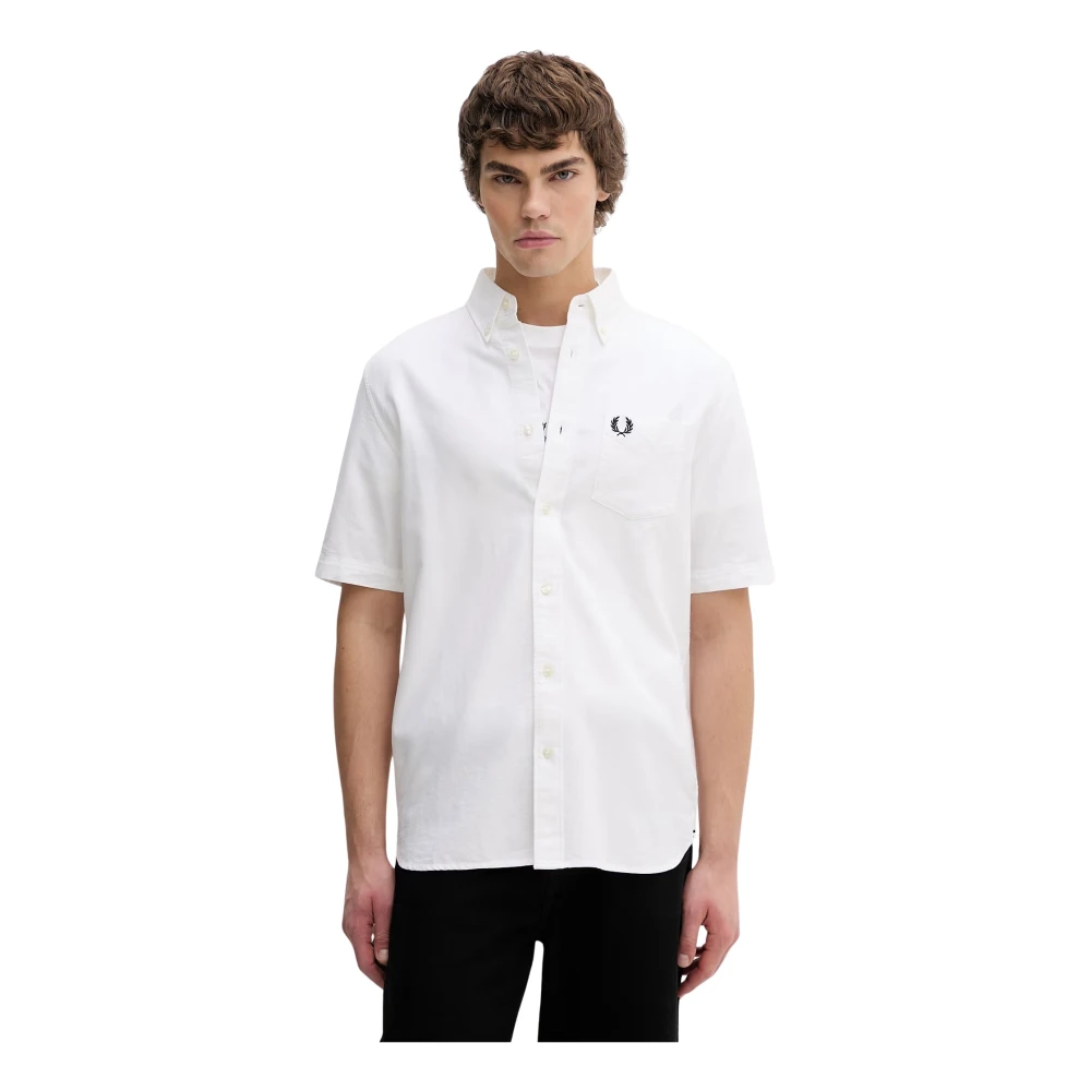 Fred Perry Uomo Bianco Magliette, S, New,