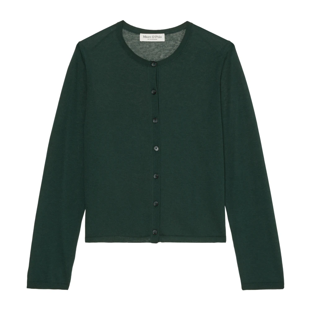 Marc O'Polo Reguliere fijngebreide cardigan Green Dames