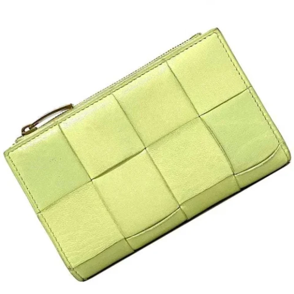Bottega Veneta Vintage Pre-owned Leather wallets Green Dames