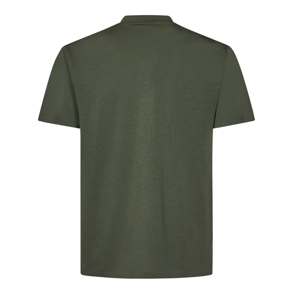 Tom Ford Groen Logo Geborduurd Crewneck T-shirt Green Heren