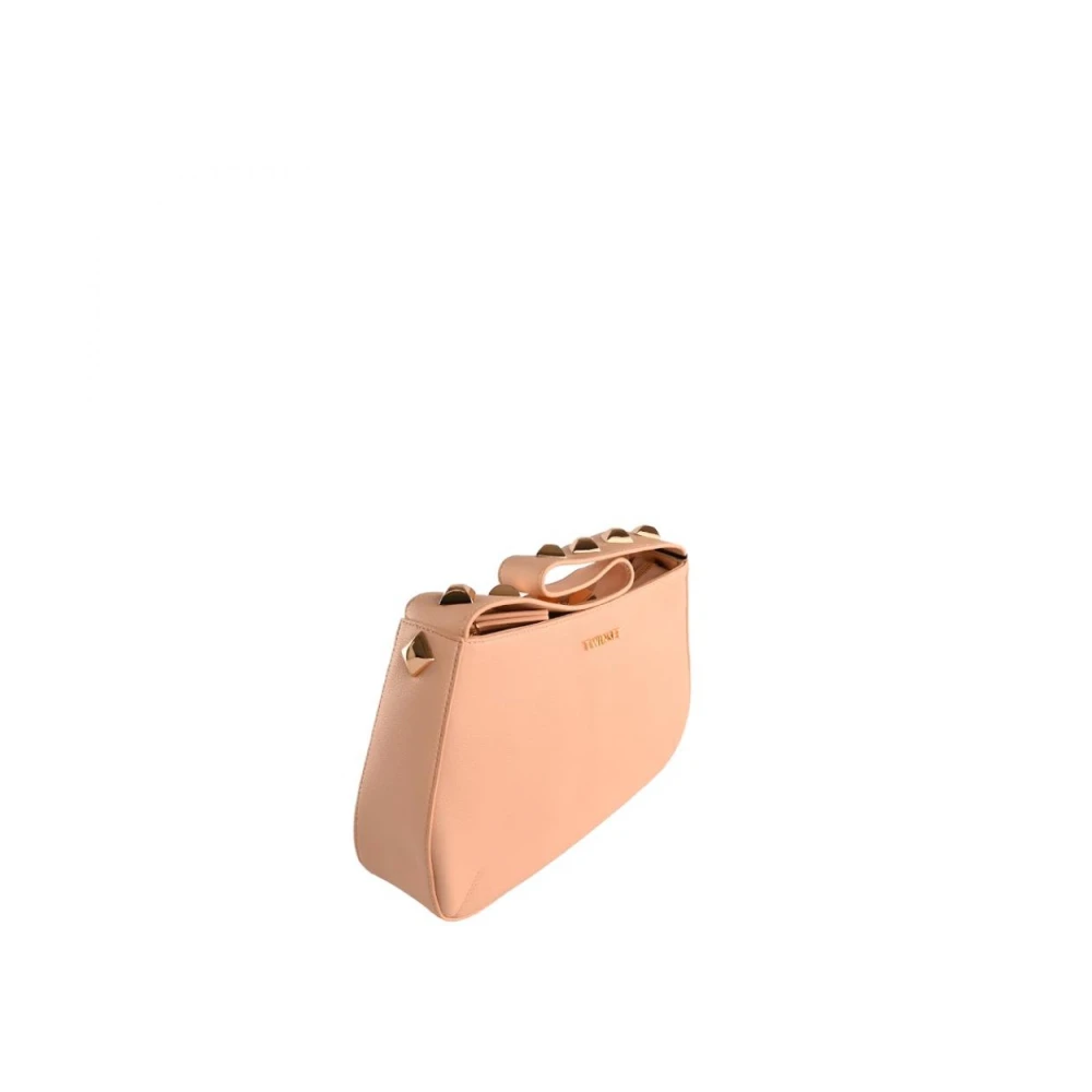 Twinset Gouden handtas met stijlvolle applicaties Beige Dames