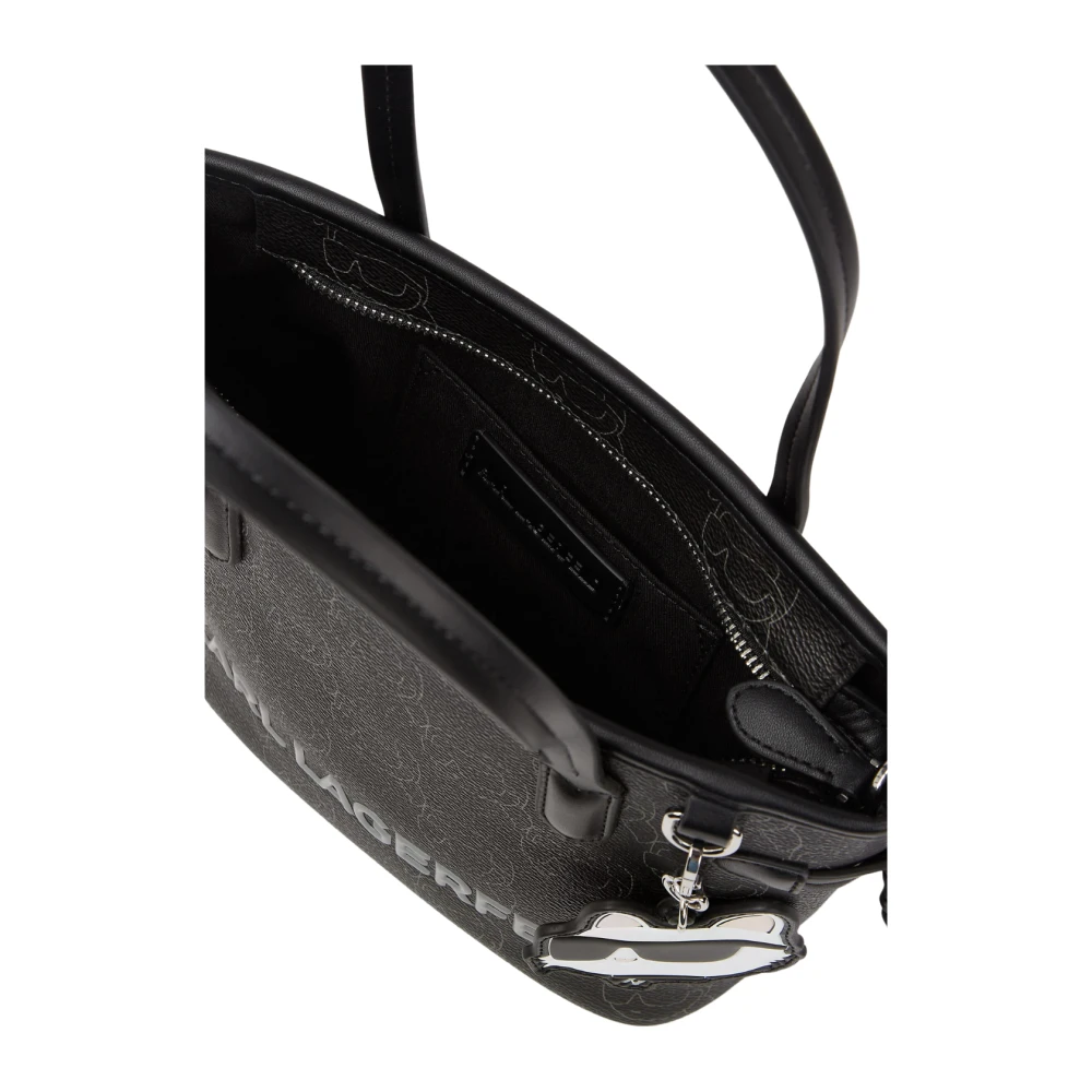 Karl Lagerfeld Tassen icoon mono cc sm tote a1w30134 nft aop Black Dames