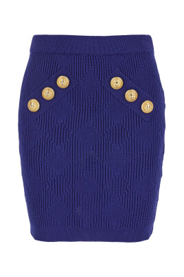 vichy-knit-short-skirt