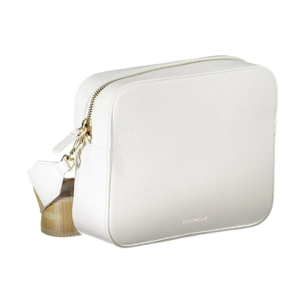 Coccinelle Stijlvolle leren schoudertas met rits White Dames