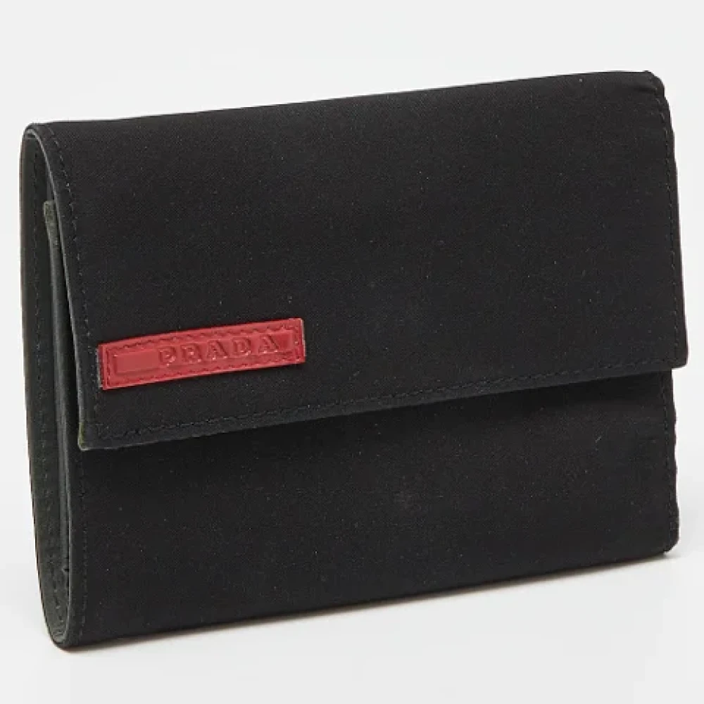 Prada Vintage Pre-owned Nylon wallets Black Heren