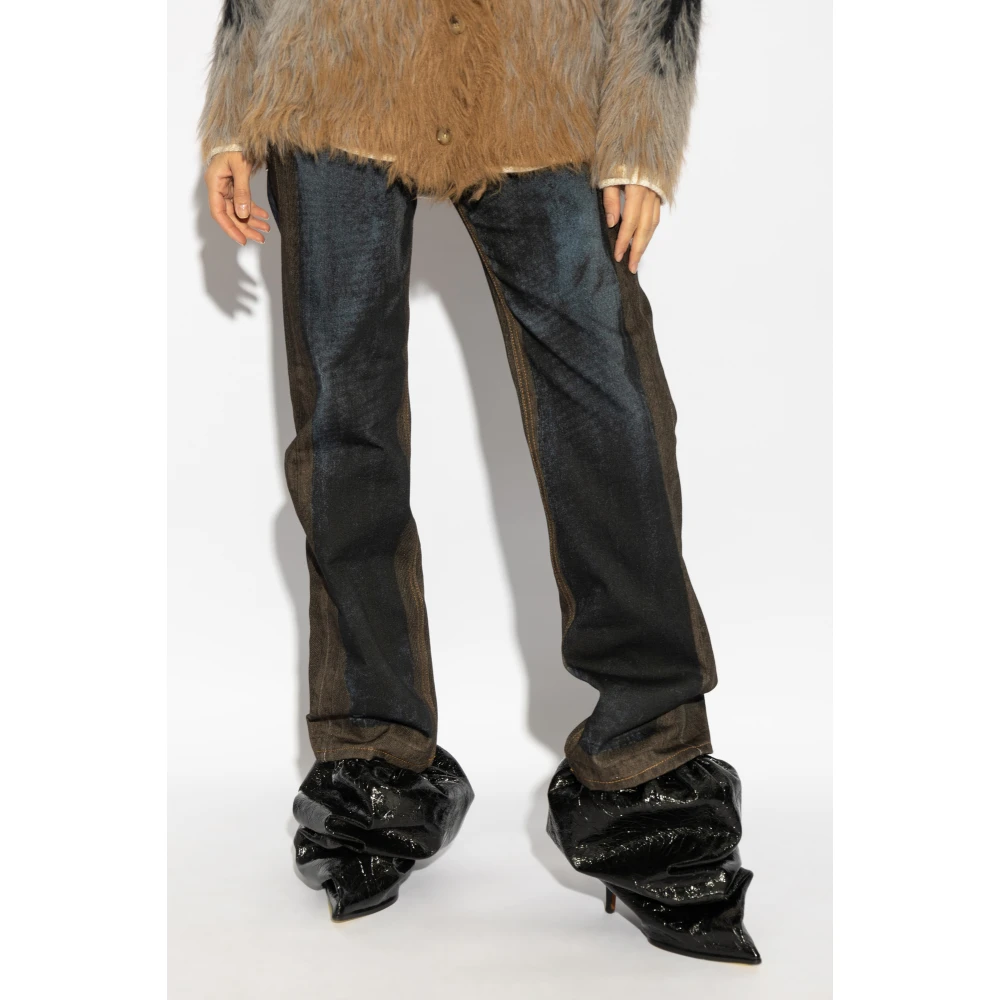 Y Project Jeans met print Gray Dames