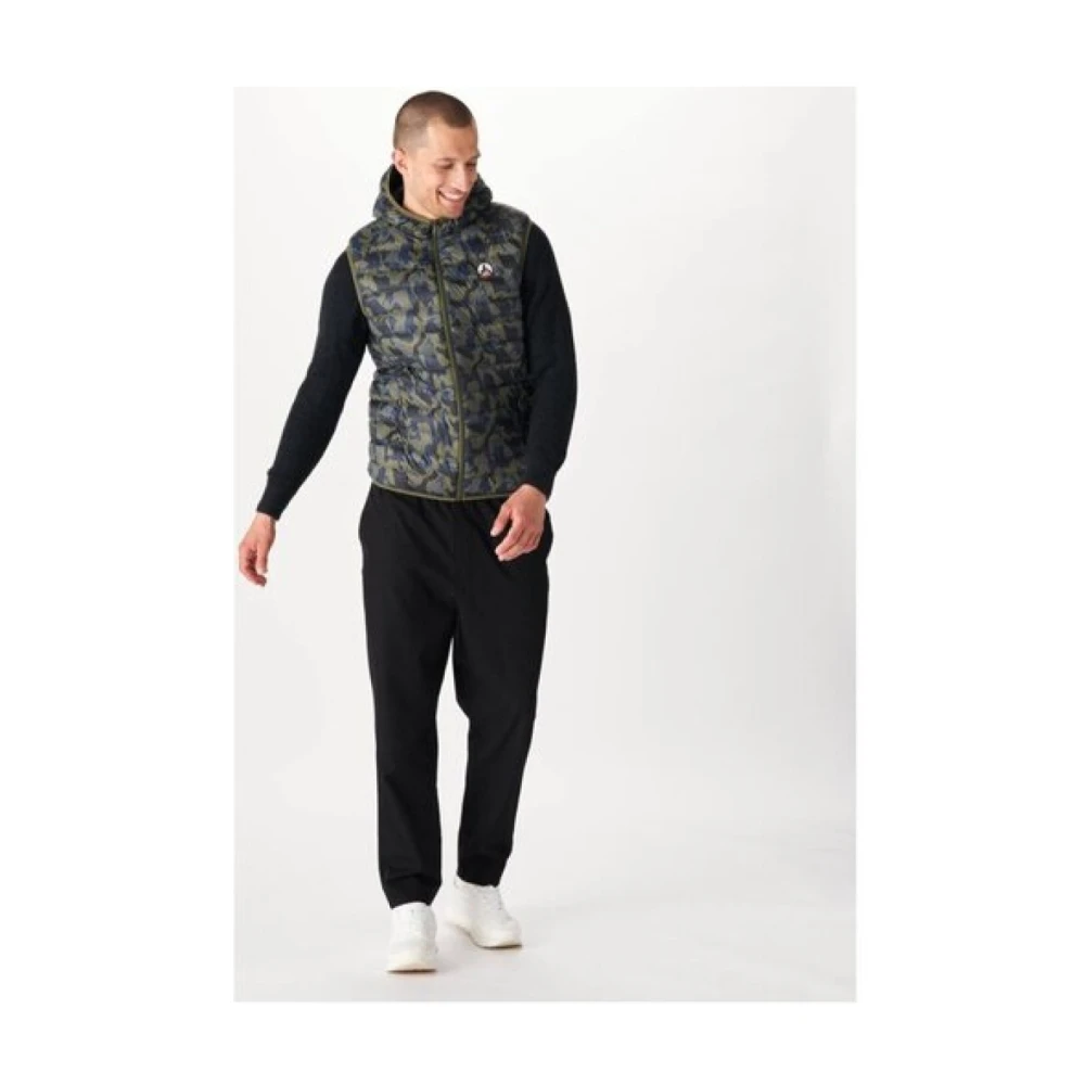 Jott Camouflage Mouwloze Gewatteerde Jas Green Heren