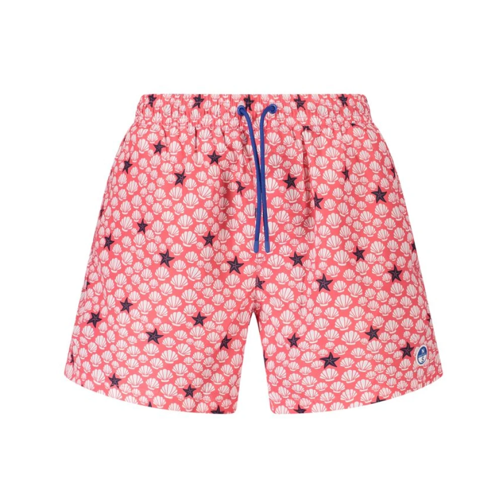 North Sails Men's Multicolor Patterned Swim Boxer With Ocean Details - Beachwear - Xl - Swimwear