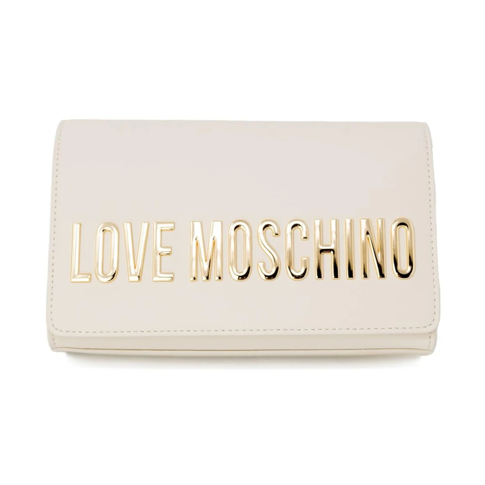 Love Moschino Faux Leren Handtas Lente Zomer Collectie Beige Dames