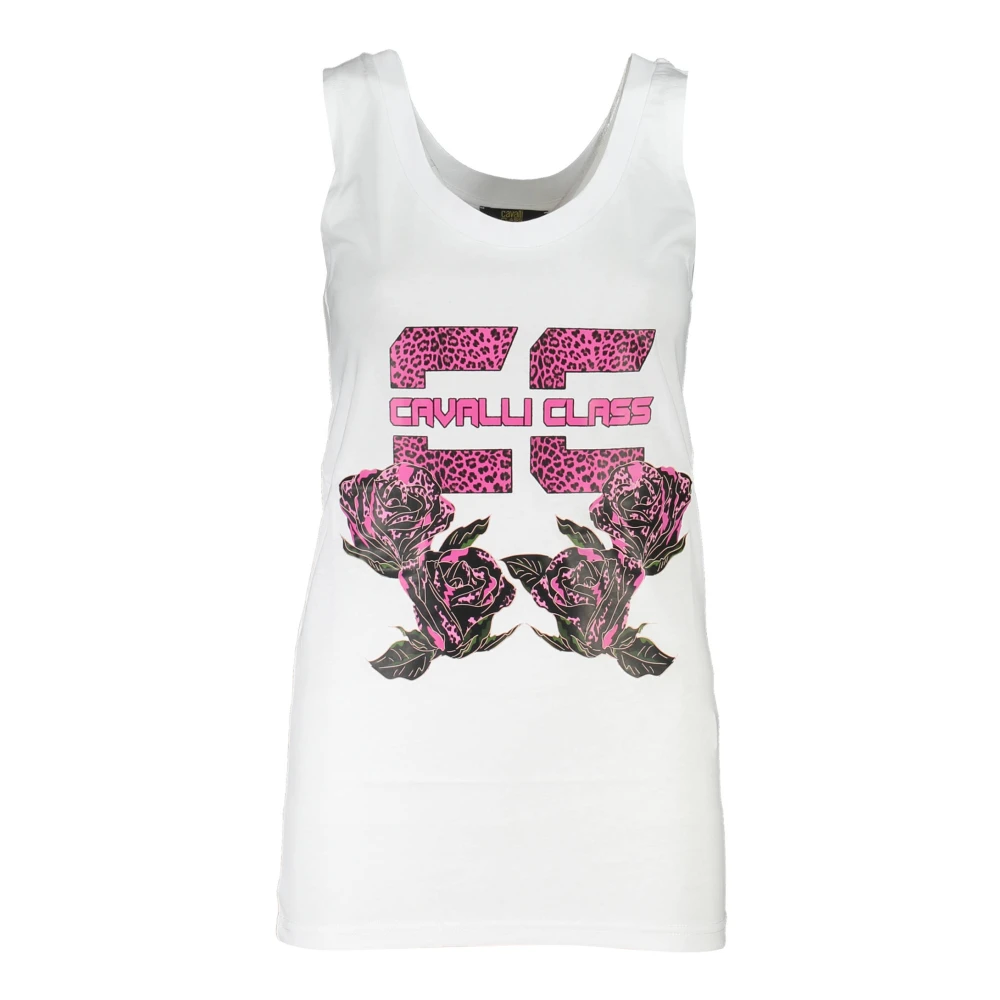 Cavalli Class White Sleeveless Tops, Female, Xs, Tank Top