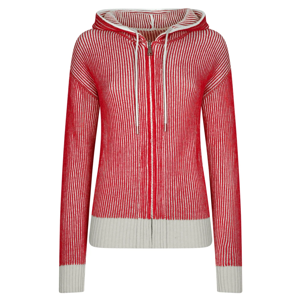 Add Vest IN Dubbele RIB Red Dames