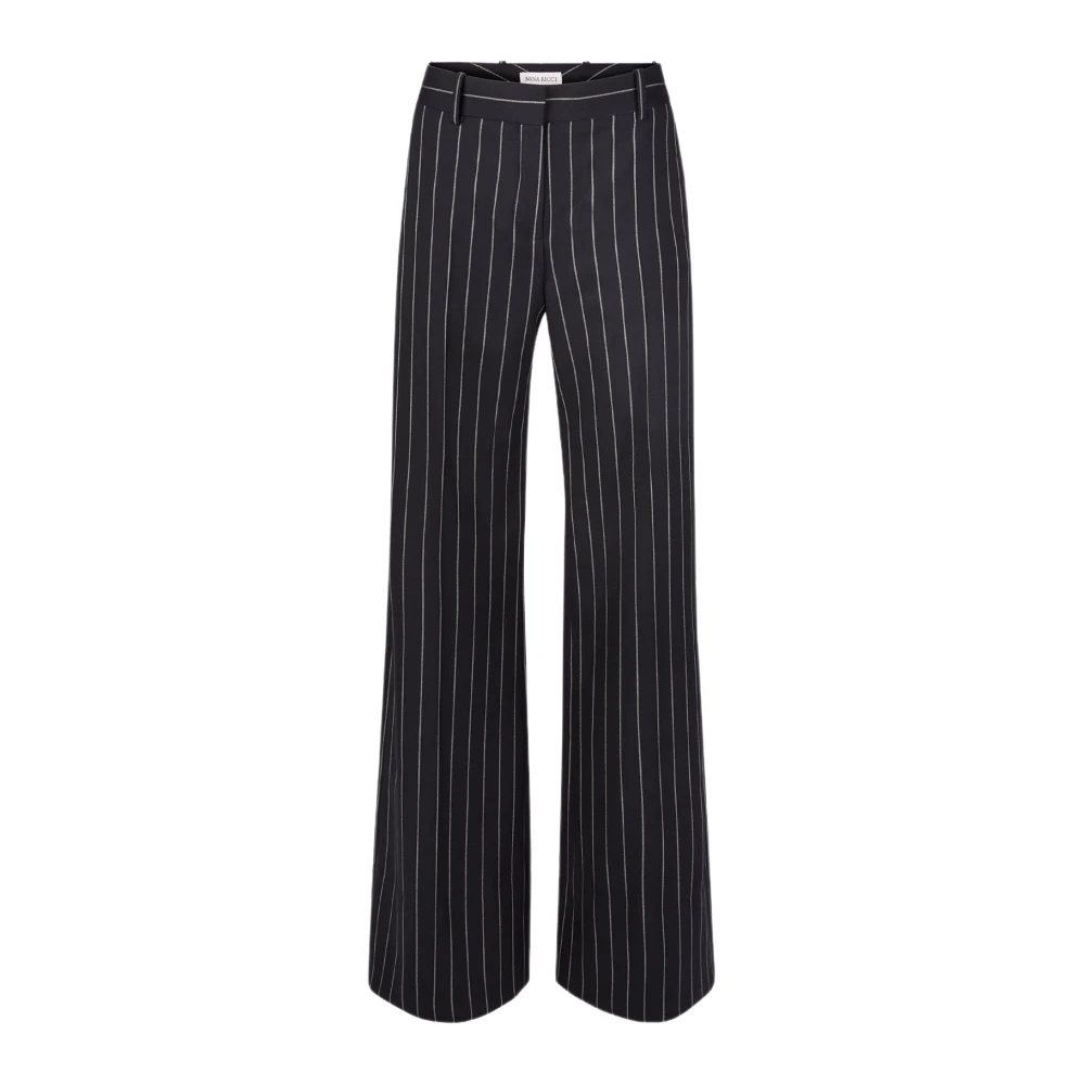 Nina Ricci Blauwe Pinstripe Wijde Broek Blue Dames