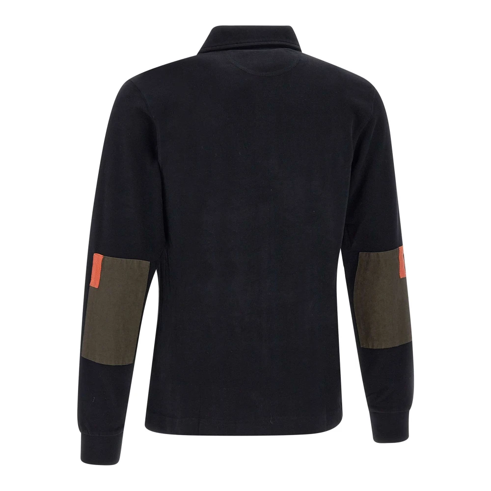 LA MARTINA Zwarte katoenen poloshirt met logo Black Heren