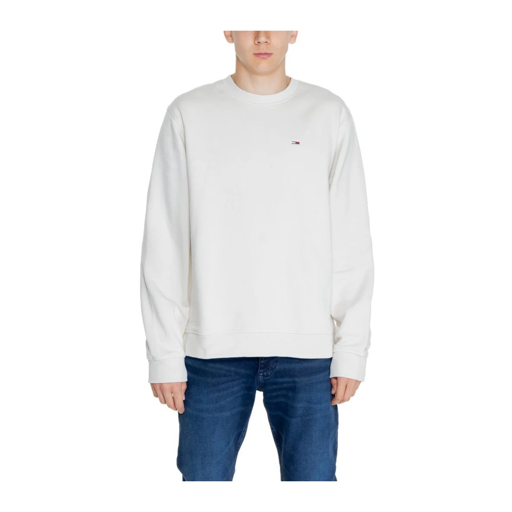 Tommy Jeans Geregenereerde Katoenen Sweater met Polyester White Heren