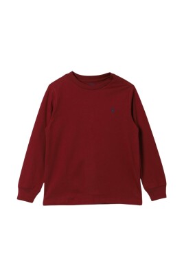 burgundy-crew-neck-shirt-for-kids