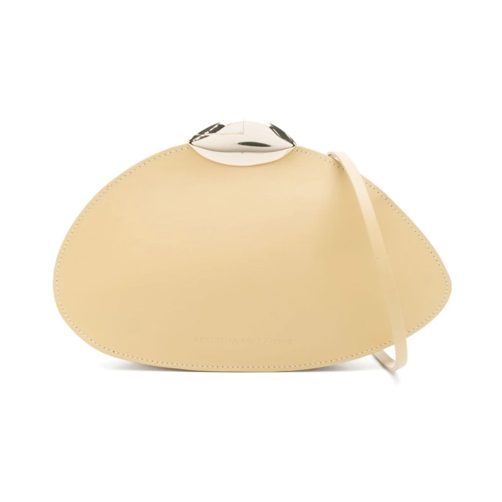 Benedetta Bruzziches Gele Schoudertas Elegant Mode Accessoire Brown Dames