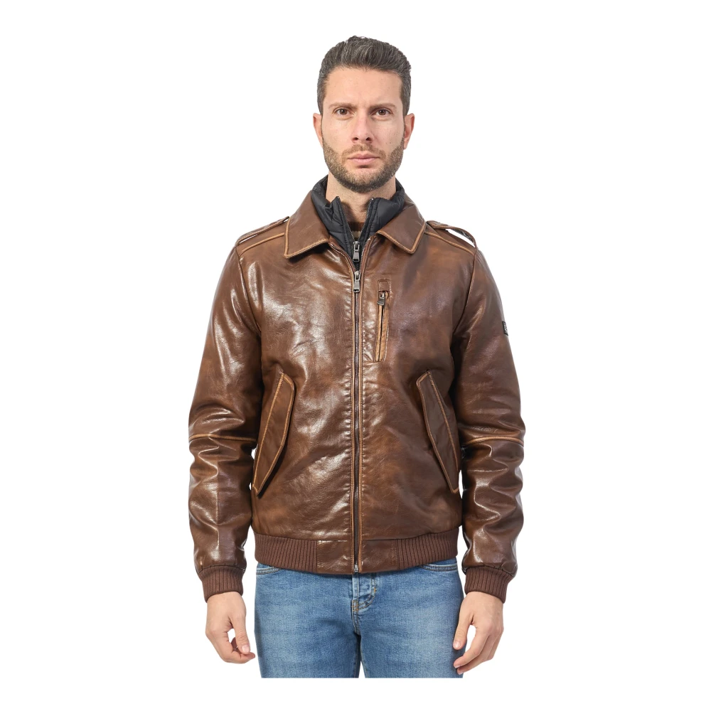 YES ZEE Bruine Winterjas Brown Heren