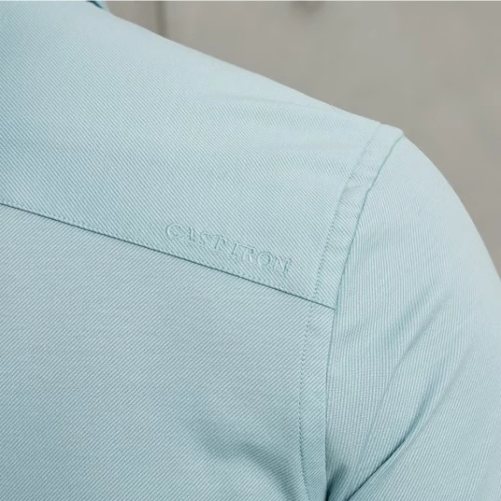 Cast Iron Twill Jersey 2 Tone Overhemd Blue Heren