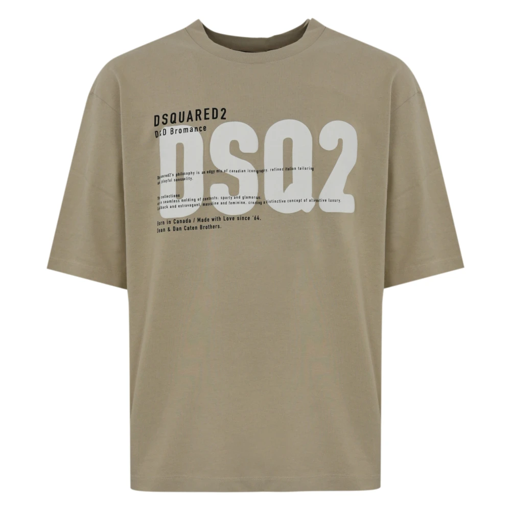 Dsquared2 Katoenen T-shirt met 'Bromance' Print Gray Heren