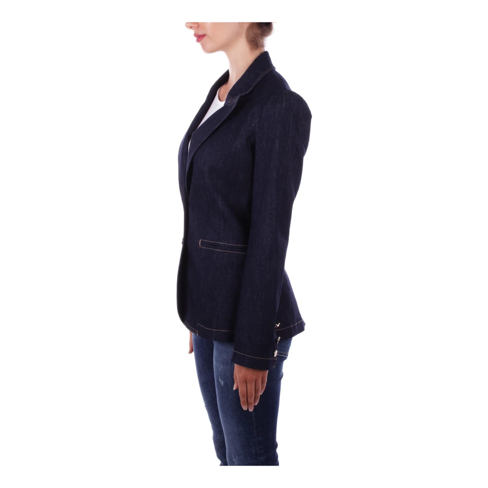 Liu Jo Denimjassen met logo achterkant Blue Dames