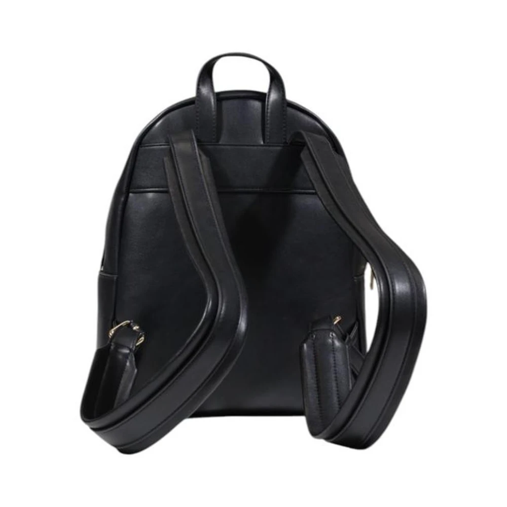 Love Moschino Stijlvolle Zwarte Polyurethaan Rugzak Damescollectie Black Dames