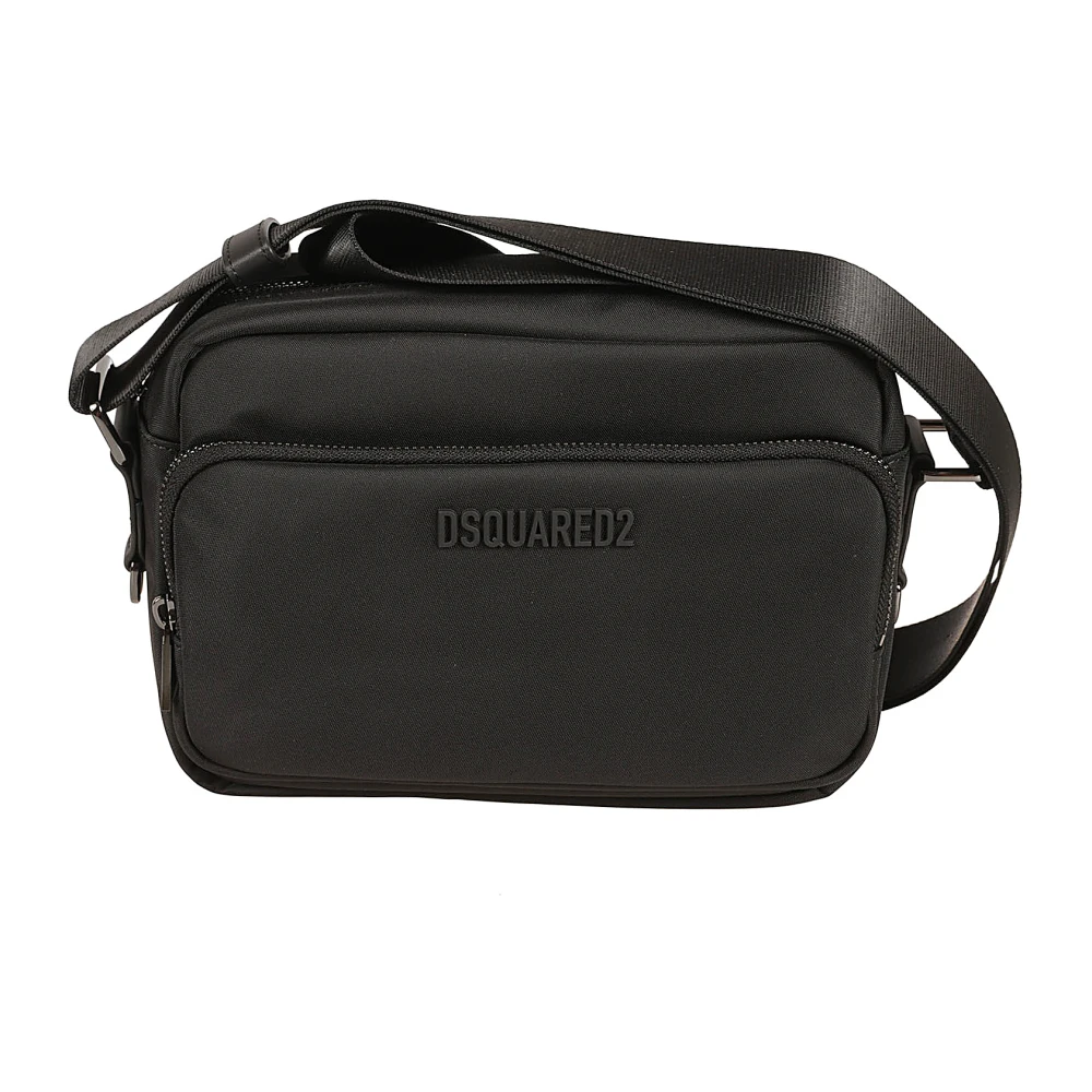 Dsquared2 Zwarte Crossbody Cordura Tas Black Heren