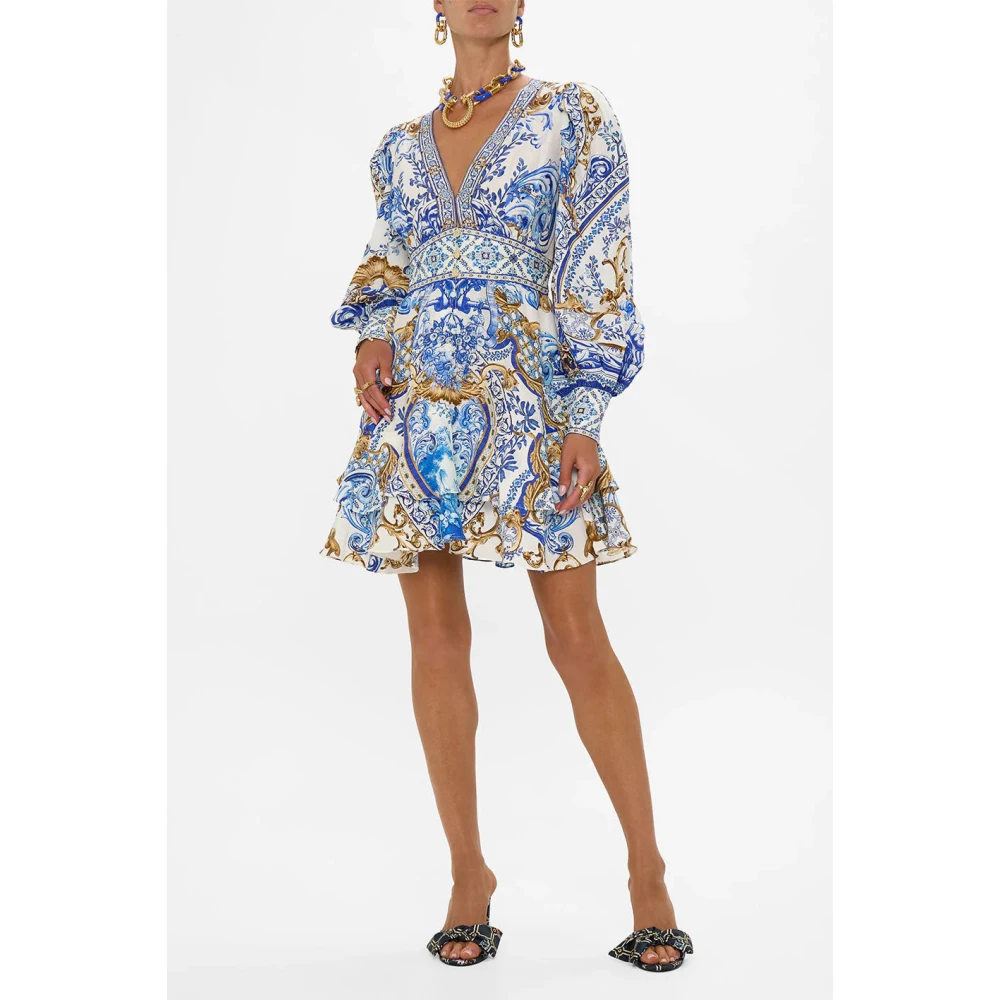 Camilla Ruchesjurk Azul Adventures Blue Dames