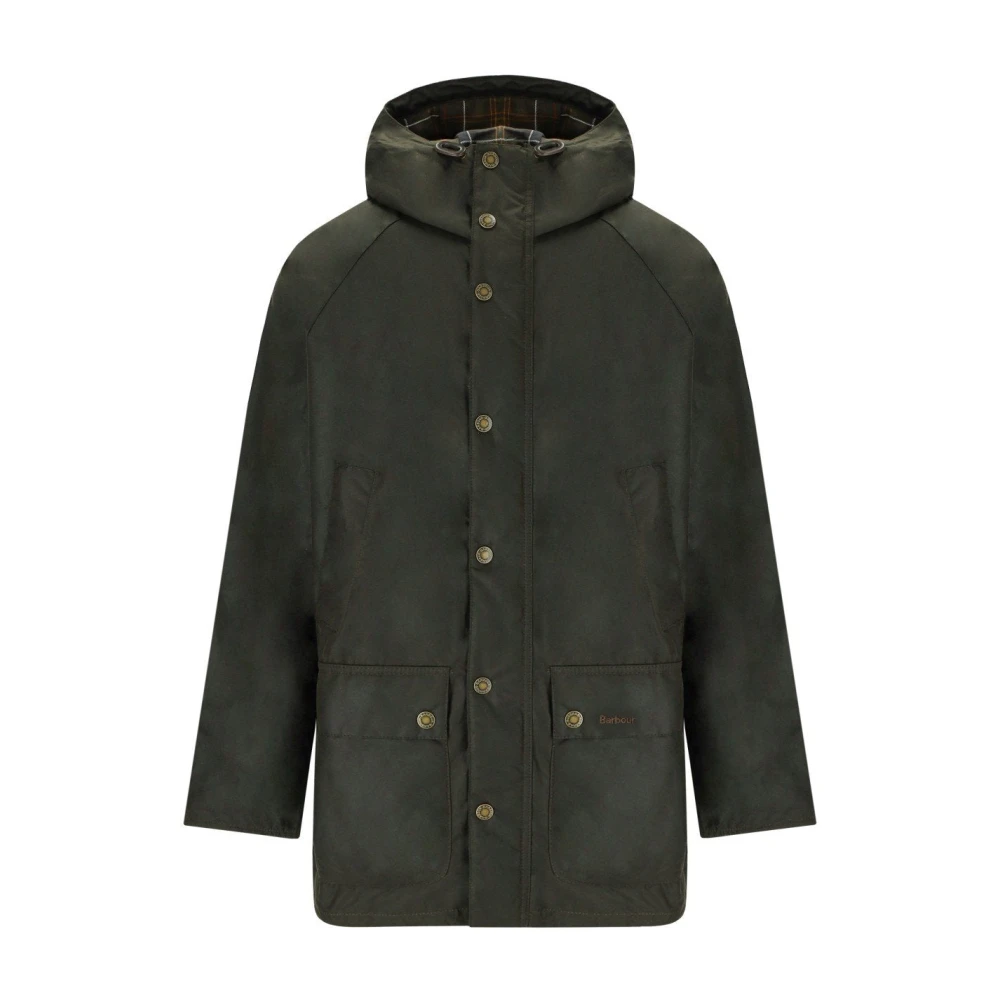Barbour Men's Green Parkas, M, Bedale Waxed Parka